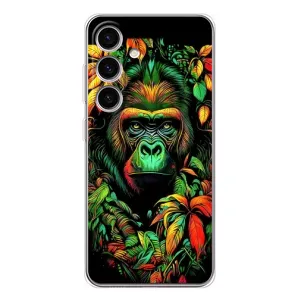 Чохол з Мавпами Samsung Galaxy S25 FE - (AlphaPrint) (Мавпа в квітах)