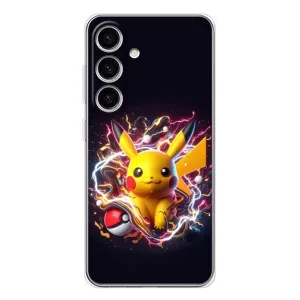 Чохол з Пікачу на Samsung Galaxy S25 FE (Пікачу з м'ячем)