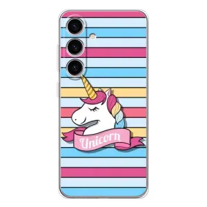 Чехол для Самсунг Гэлакси С25 ФЕ - (Единорожки - Новинки) (AlphaPrint) (Unicorn)