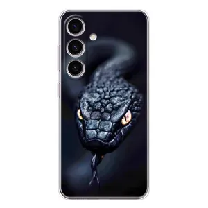 Чохол з картинкою 'Хижаки' для Samsung Galaxy S25 FE (Чорна змія)