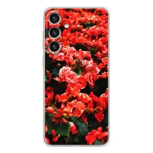 Чехлы с Цветами для Samsung Galaxy S25 Plus (VPrint) (Цветы красные)