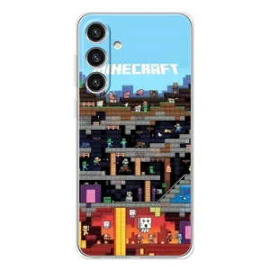 Чехол Майнкрафт на Samsung Galaxy S25 Plus (AlphaPrint) Minecraft (фон Minecraft)