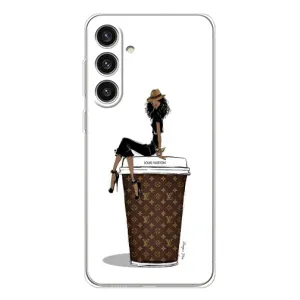 Чехлы Луи Витон для Samsung Galaxy S25 Plus (AlphaPrint - LOUIS VUITTON) (кофе LOUIS VUITTON)