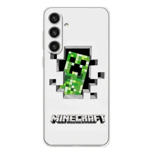 Чехол Майнкрафт на Samsung Galaxy S25 Plus (AlphaPrint) Minecraft (крипер Майнкрафт)