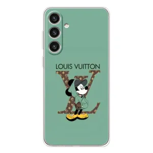 Чехлы Луи Витон для Samsung Galaxy S25 Plus (AlphaPrint - LOUIS VUITTON) (Микки Маус LV)