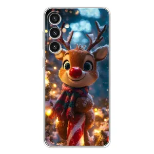 Яскравий чохол для Samsung Galaxy S25 Plus з Зимові Оленята (Олень з шарфом)