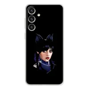 Чехлы Венсдей на Samsung Galaxy S25 Plus Уэнсдей (AlphaPrint) (серьезная Уэнздей)