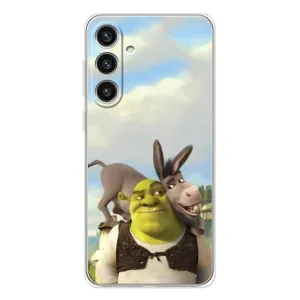 Чехол с мультфильмом Шрек на Samsung Galaxy S25 Plus (Шрек и Осел)