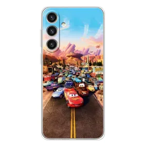 Силиконовый чехол Маквин для Samsung Galaxy S25 Plus (Тачки на трассе)