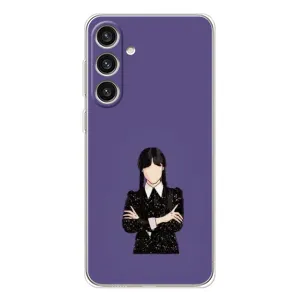 Чехлы Венсдей на Samsung Galaxy S25 Plus Уэнсдей (AlphaPrint) (Уэнздей в черном)