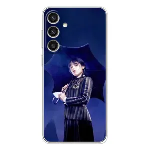 Чехлы Венсдей на Samsung Galaxy S25 Plus Уэнсдей (AlphaPrint) (Уэнздей с зонтом)