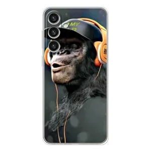 Чохол з Мавпами Samsung Galaxy S25 Plus - (AlphaPrint) (В навушниках)