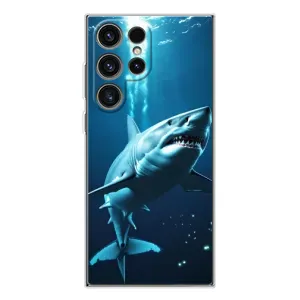 Чехол с картинкой «Хищники» для Samsung Galaxy S25 Ultra (Акула под водой)