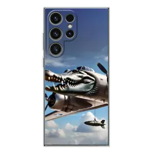 Чехол с мемом Тралалело тралала на Samsung Galaxy S25 Ultra (Бомбардиро крокодило)
