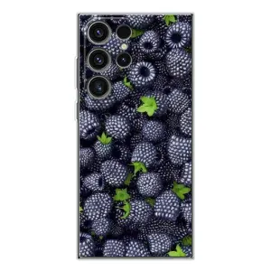 Чехлы с Фруктами для Samsung Galaxy S25 Ultra (VPrint) (Ежевика)