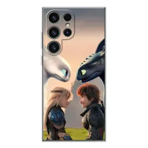 Чехол как приручить дракона на Samsung Galaxy S25 Ultra (Иккинг и Астрид)