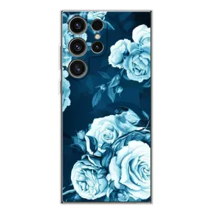 Чехлы (ART) Цветы на Samsung Galaxy S25 Ultra (VPrint) (Голубые Бутоны)