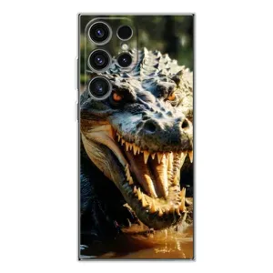 Чехол с картинкой «Хищники» для Samsung Galaxy S25 Ultra (Опасный крокодил)