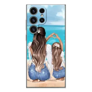 Чехол с печатью для Samsung Galaxy S25 Ultra - (Мама с ребенком) (AlphaPrint) (Мама с доченькой)