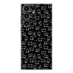 Чехол с принтом для Samsung Galaxy S25 Ultra (AlphaPrint) Модные коты (Меленькие котики)