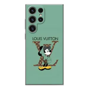Чехлы Луи Витон для Samsung Galaxy S25 Ultra (AlphaPrint - LOUIS VUITTON) (Микки Маус LV)