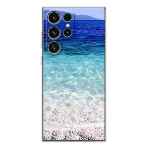 Силиконовый чехол с КАРТИНКАМИ лето для Samsung Galaxy S25 Ultra (AlphaPrint) (Море)
