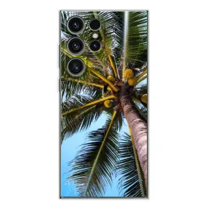 Силиконовый чехол с КАРТИНКАМИ лето для Samsung Galaxy S25 Ultra (AlphaPrint) (Пальма)