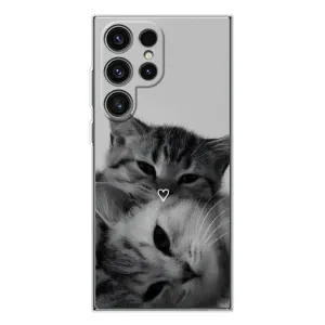 Чехол с рисунком кот на Samsung Galaxy S25 Ultra (Пара котов)