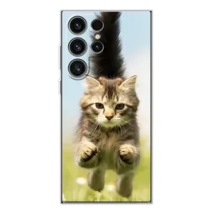 Чехлы с Котиками для Samsung Galaxy S25 Ultra (VPrint) (Прыжок кота)