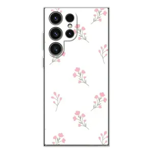 Чехол с розовым рисунком для Samsung Galaxy S25 Ultra (Розовые цветы)