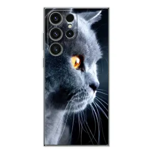 Чехлы с Котиками для Samsung Galaxy S25 Ultra (VPrint) (Серый Кот)