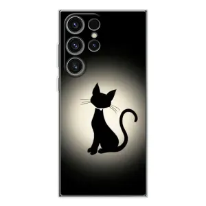 Чехол с принтом для Samsung Galaxy S25 Ultra (AlphaPrint) Модные коты (Силуэт котика)