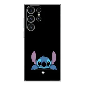 Чехол с принтом Стич на Samsung Galaxy S25 Ultra (Стич на черном)
