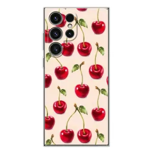 Чехлы с Фруктами для Samsung Galaxy S25 Ultra (VPrint) (Вишня)