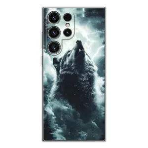 Чехол с картинкой «Хищники» для Samsung Galaxy S25 Ultra (Волк в облаках)
