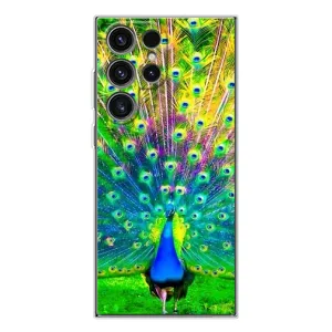 Чехол с птицами на Samsung Galaxy S25 Ultra (VPrint) (Яркий Павлин)
