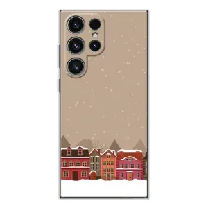 Новогодние, Праздничные Чехлы для Samsung Galaxy S25 Ultra - 2024 год (Зимний город)