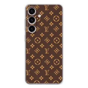 Чехлы Луи Витон для Samsung Galaxy S25 (AlphaPrint - LOUIS VUITTON) (фон LOUIS VUITTON)