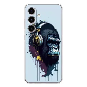Чохол з Мавпами Samsung Galaxy S25 - (AlphaPrint) (Горила в навушниках)
