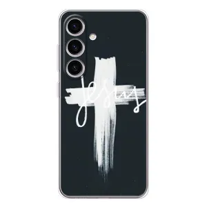 Чехол для Samsung Galaxy S25 (AlphaPrint) - (Христианские) (Иисус)