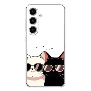 Чохол з малюнком кіт на Samsung Galaxy S25 (Коти в окулярах)