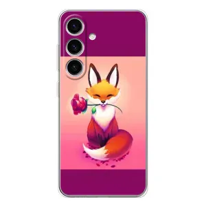 Чохли з картинкою Лисичка для Samsung Galaxy S25 (VPrint) (Лиса з трояндою)
