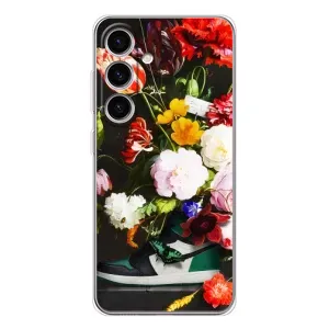Бренднові Чохли для Samsung Galaxy S25 - (PREMIUMPrint) (Nike цветы)