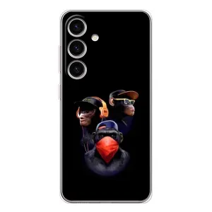 Чохол з Мавпами Samsung Galaxy S25 - (AlphaPrint) (Три мавпи)