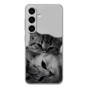 Чохол з малюнком кіт на Samsung Galaxy S25 (Пара котів)