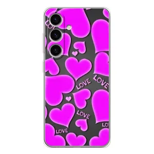 Чехлы для любимой на Гелексі S25 (VPrint) (Pink hearts)