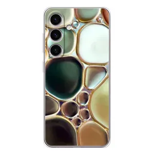 Мраморний чехол на Samsung Galaxy S25 (VPrint) (Радужний Мрамор)