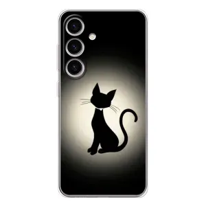 Чохол з принтом для Samsung Galaxy S25 (AlphaPrint) Модні коти (Силует котика)