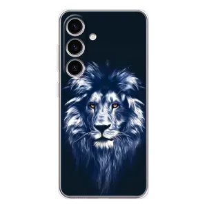 Чохол з картинкою ЛЕВ для Samsung Galaxy S25 (VPrint) (Синій Лев)