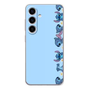 Чехол с принтом Стич на Samsung Galaxy S25 (Стич фон)